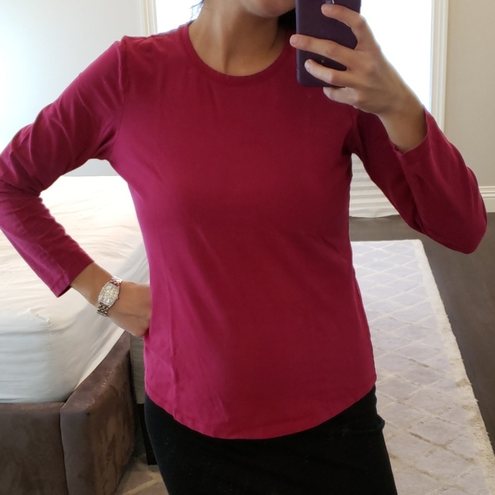 WOMEN'S GAP MATERNITY RASPBERRY PINK TSHIRT TOP